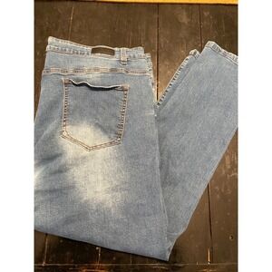 Kenneth Cole New York Mens Slim Fit Blue Jeans Medium Wash 44x32 Denim Pants